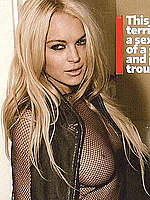 Lindsay Lohan boobs and ass in see-through