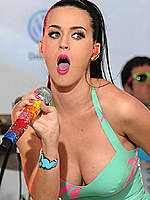 Katy Perry nice cleavage in tight short dress