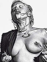 Lady Gaga sexy & topless black-&-white scans