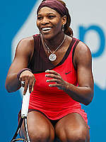 Serena Williams at Australian Open 2010 court